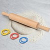 Mepple Classic Wooden Rolling Pin with Handle for Fondant, Pizza,