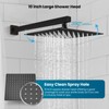 gotonovo 10'' Rain Shower Faucet System Rainfall Shower Head with
