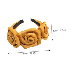 TOVINANNA 2pcs Rose Headband for Women Elegant Floral Hair Accessories Chic Fabric Hairbands for Summer Spa Versatile Hair Accessories for All Hairstyles