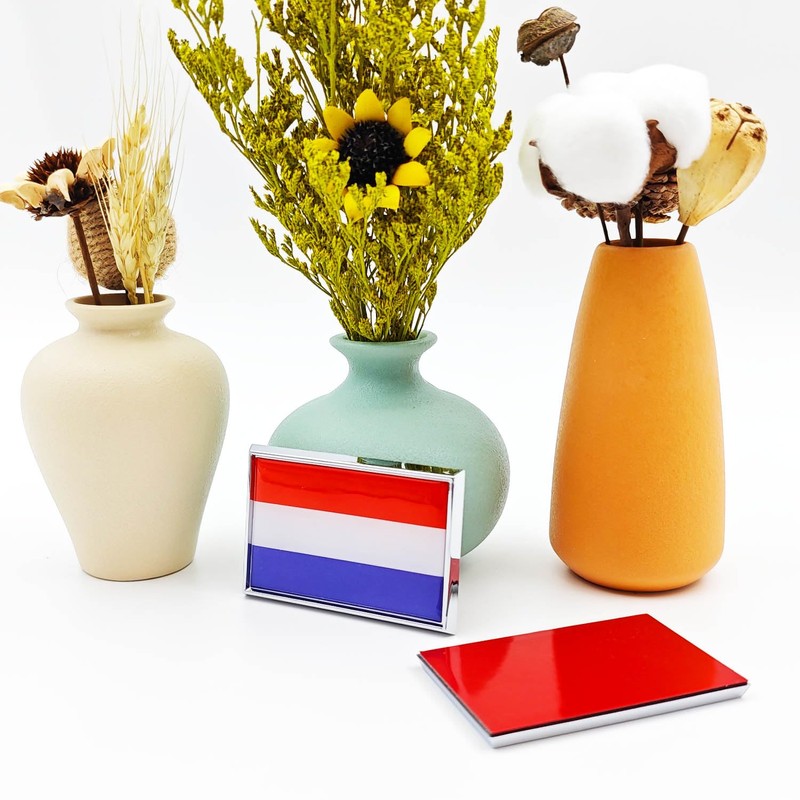 Perdecor Netherlands Flag Sticker Emblem Decal Dutch Car Chrome Flags,