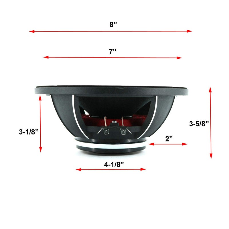 2X Gravity WZL8 8″ Midrange Bullet Loud Speaker 1000 Watts