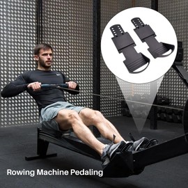 Rower Foot Pedal Replacement - 1 Pair Fitness Equipment Accessories | Anti-Slip Texture Design Rowing Machine Foot Pedals for Enhance Indoor Sports
