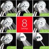 AquaCare AS-SEEN-ON-TV High Pressure 8-mode Handheld Shower Head with 2