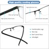 Anourney 3-Pack Reading Glasses for Men, Lightweight Metal Half Frame