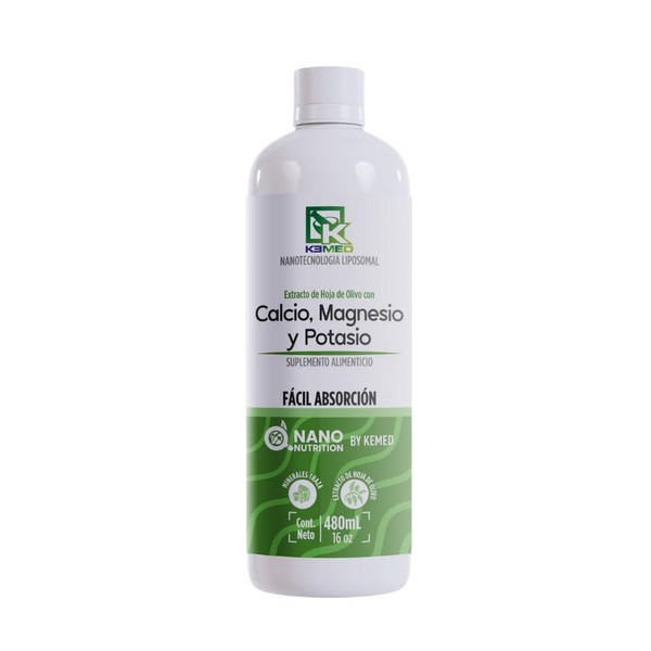 KEMED Calcio, Magnesio y Potasio Suplemento de Alta Absorcin 480ml