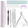Nail File Set, Double-Sided Nail File, Nail Buffer Block, with