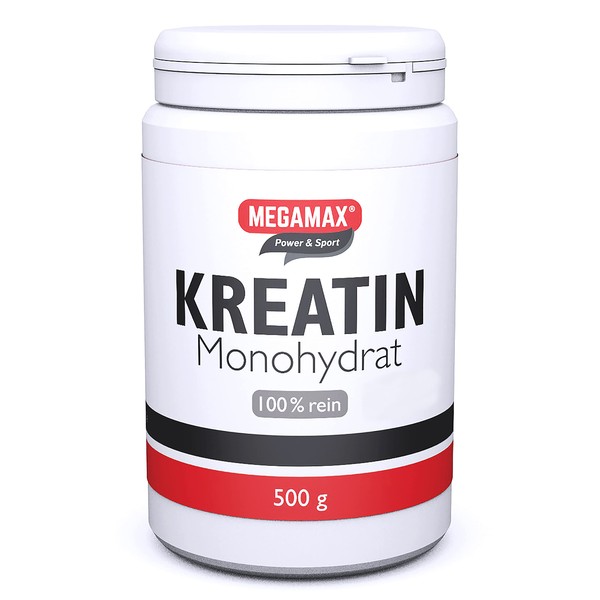 MEGAMAX Kreatin Pulver | hochdosiert reines Creatin Monohydrat für Muskelwachstum | ultrafeines kreatin-monohydrat Kreatine für Kraftsport Fitness & Bodybuilding