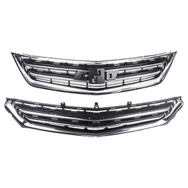 vks Front Upper & Lower Grille 2014 2015 2016 2017 2018 2019 2020 for Chevy Impala Bumper Grille Assembly Direct Replacement Chrome
