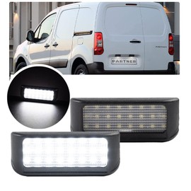 NSLUMO 2 x LED Number Plate Light for Citr.oen Berlingo II Van Dispatch Spacetourer for Peu.geot Expert MK2 MK3 Van Tepee for Op.el Combo E Box MPV Proace Verso
