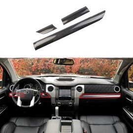 Korlot Carbon Fiber Control Dashboard Panel Decor Protective Cover Trims for 2014-2021 Toyota Tundra