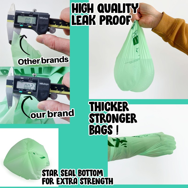 6L to 7L x20 Compostable Caddy liners | Extra Thick