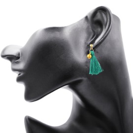 Charm Buddy Christmas Tree Tassel Stud Earrings for Women Girls Christmas Decorations Christmas Party Secret Santa Gift, Polyester, No Gemstone