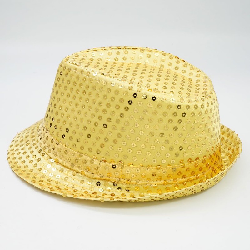 YeeHeen Sequin Hat for Men Women Western Fedora Hat Vintage