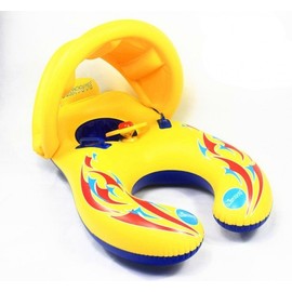 Mosai Infant Swim Ring with Detachable Seat and Sunshade Canopy One Size / One Color 5ea