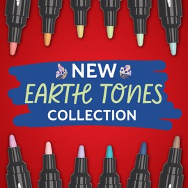 Sharpie Creative Markers, Earth Tones, Water-Based Acrylic Markers, Bullet Tip, Assorted Colors, 5 Count