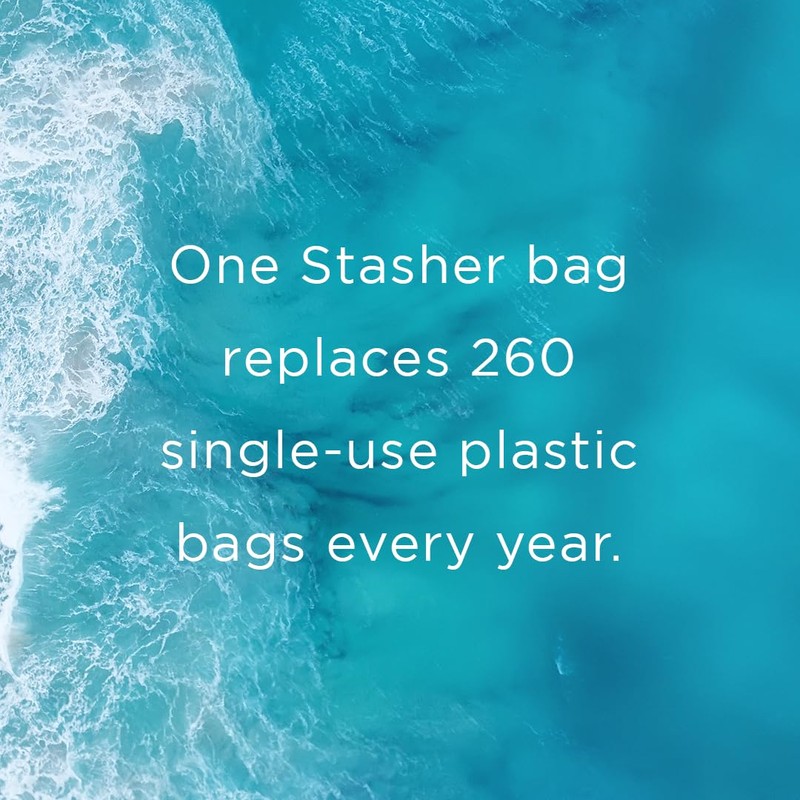 Stasher Reusable Silicone Storage Bag, Food Storage Container, Microwave and
