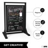 Ilyapa Rustic Double Sided Swinging Chalkboard Sidewalk Sign - Black