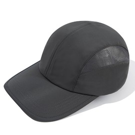 CLAPE Breathable Mesh Baseball Cap Summer Sports Running Cap Moisture Wicking Baseball Cap Lightweight Running Cap UV Protection Visor Cap, DCP2403-Dark Gary