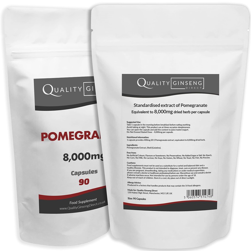 Pomegranate | 8,000mg Capsules | Powerful Formula (90 Capsules)