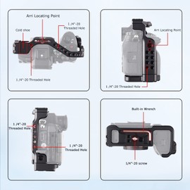 Hersmay A7RV Camera Cage with Top Handle Aluminium Camera Cage for Sony A7RV Camera Vertical Recording Camera Accessories