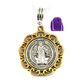 Saint Benedict Medal | St Benedict Medals for Saint Necklace for Men or Women This San Benito Medal or Medalla de San Benito is Great as a Gift for Religious Pendants for Men or Women of San Benito,