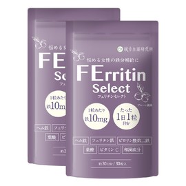 フェリチンセレクト 鉄 10mg フェリチン鉄 ヘム鉄 葉酸 ビタミンC サプリメント 漢方生薬研究所 (2袋)