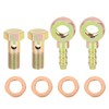 X AUTOHAUX 2 Sets 8 mm Banjo Hose Barb Bolt
