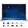 Renaiss 6x4ft Starry Night Backdrop Sky Moon Snowfall Photography Backdrops