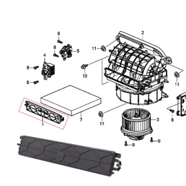 WOLONGCARS Cabin Air Filter Cover Lid Blower Cover Fit for 2018 Honda Accord 1.5T