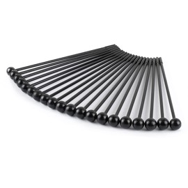 Framendino, 20 Pack Plastic Bell Mallets Solid Drum Percussion Sticks Round Head for Drum Chime Xylophone 11 Inch Black