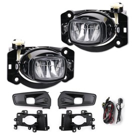 wideep wideep Premium LED Fog Light Assemblies For F150 TREMOR 2025 Ford, Upgrade Replacement Fog Lamp Assembly Kit Black, Easy Plug-and-Play Anti-fog, 6300K White IP67 DC 12V, 2Pcs