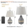 10" H Small Rechargeable Cordless Ceramic Table Lamp with Remote,