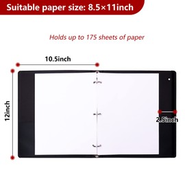 Vienrose 3 Ring Binder with Clipboard for 8.5 x 11 Inch Paper, 1 Inch Binders 3 Ring with Linen Cover, Clipboard Binder with Storage Interior Pockets for School Office Home