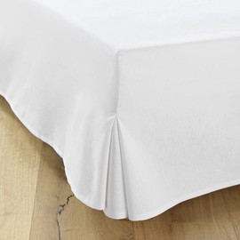 Bed Cover 140 x 190 cm White - With 4 Sides of 30 cm for Adult Bed - Bed Protector 140 x 190 cm - Bed Skirt 140 x 190 cm - Cover for Slatted Frame 140 x 190 cm - Bed Skirt