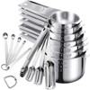 AMOHEE 20Pcs Measuring Cups and Spoons Set, Includes 7pcs Stainless