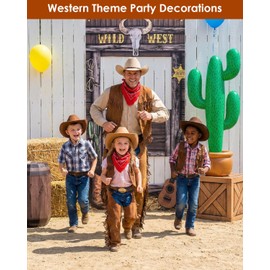 HAYVAN Foldable Western Party Decorations, 7 Pieces Western Decor