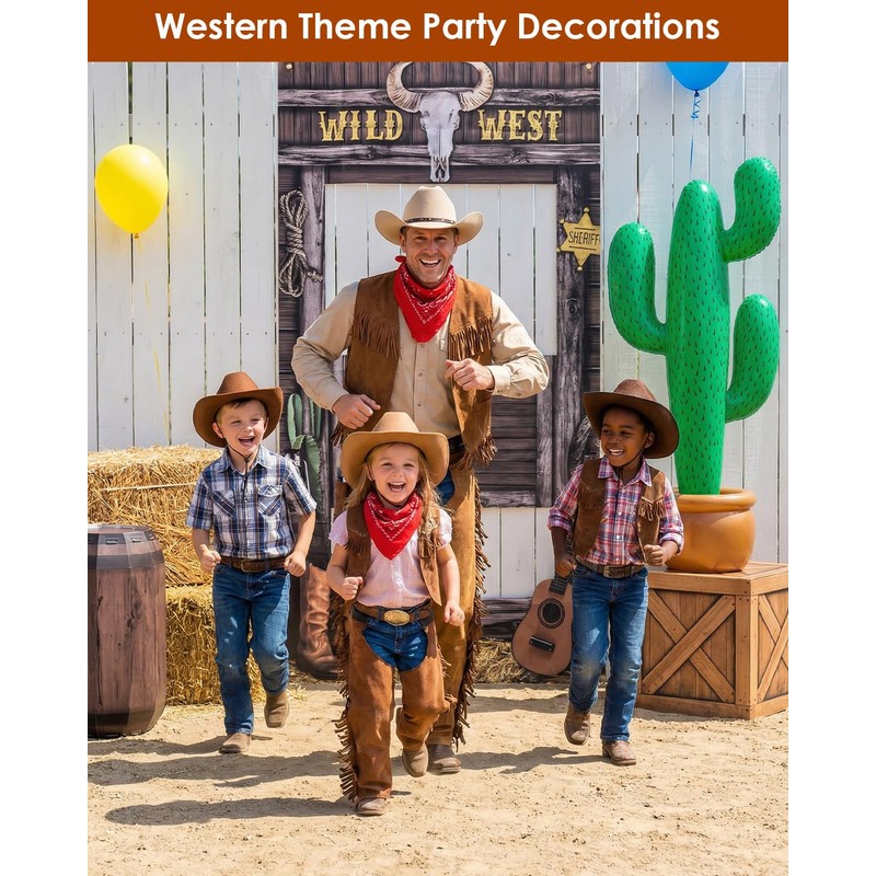 HAYVAN Foldable Western Party Decorations, 7 Pieces Western Decor