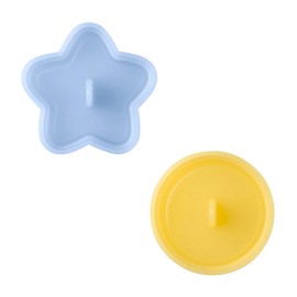 Kai KAI KITCHEN FG5211 Rice Mold Moon Star Inboss Processing Dishwasher Safe Little Chef Club Blue Yellow Made in Japan