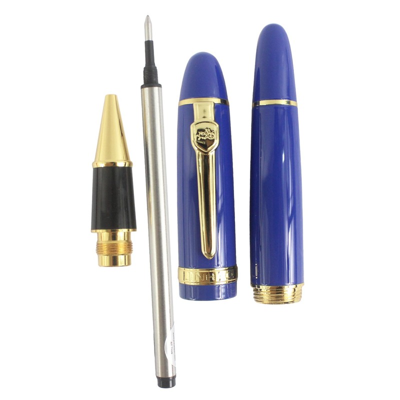 Gullor Heavy Big Rollerball Pen 159, Gold Trim, Black Ink(0.7mm),