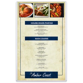 STORE SMART - Rigid Plastic Menu - 8.5" x 14" - 25-Pack - HPP812X14-MENU-25