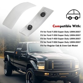 Upgraded White Roof Molding, 2 Pcs Left & Right Roof Corner Cab Trim Molding Cover Compatible with 1999-2007 Ford F250 350 450 550 Super Duty (Regular Cab & Crew Cab), Replace#YC3Z-2551728-PTM