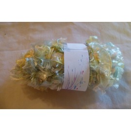 Multicolored Eyelash Yarn - Bluebird (Shades of Robin Egg Blue and Light Yellow)