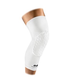 McDavid 6446X Teflx Extended Cuff Padded Leg Support Sleeves - 1 Pair, White, XL
