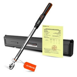 SUZUME Digital Torque Wrench (12.5-250.9 Ft. Lb/ 17-340.2 N.m) ±2% High Accuracy Digital Torque Wrench 1/2 Drive Dual-Direction Adjustable Torque Wrenches Digital with Buzzer and LED Flash