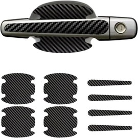 Protector Manija Vinil Fibra Carbono Auto Universal 8pzs