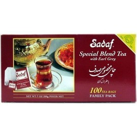 Sadaf Earl Grey Paper Tea Bags - Special Blend Earl Grey Ceylon Black Tea - Product harvested in Sri Lanka - 100 paper bags (pack of 1)