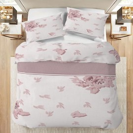 l&j Bettwäsche-Set für Einzelbett, warmer und weicher Stoff aus feinstem Flanell, 100 % reine Baumwolle, für den Winter, Bettlaken, Spannbettlaken, ein oder zwei passende Kissenbezüge (Rosa,