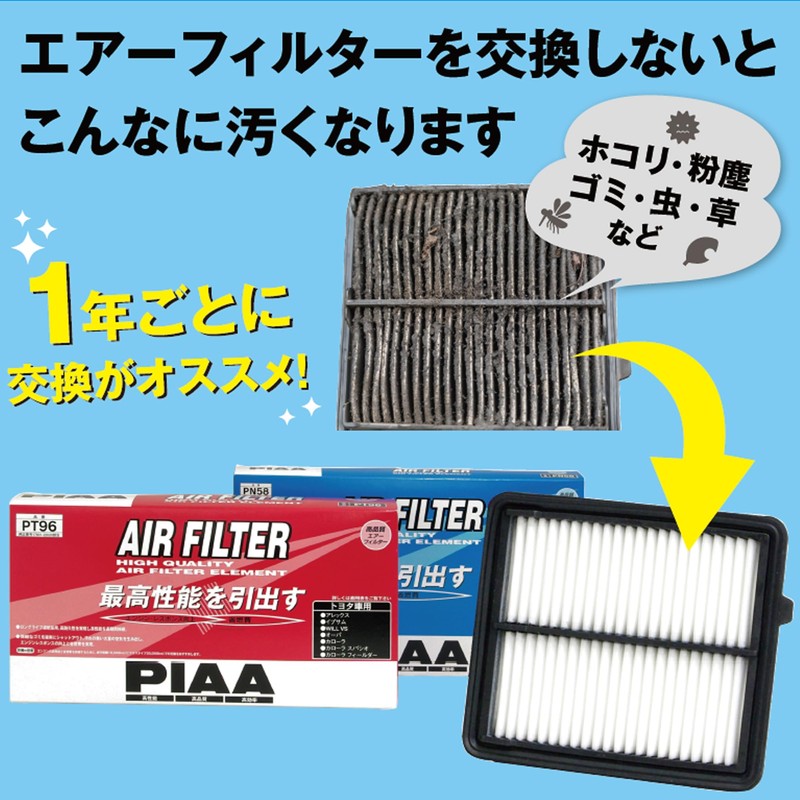 PIAA (Pia) Car Air Filter AIR FILTER 1 Piece [For