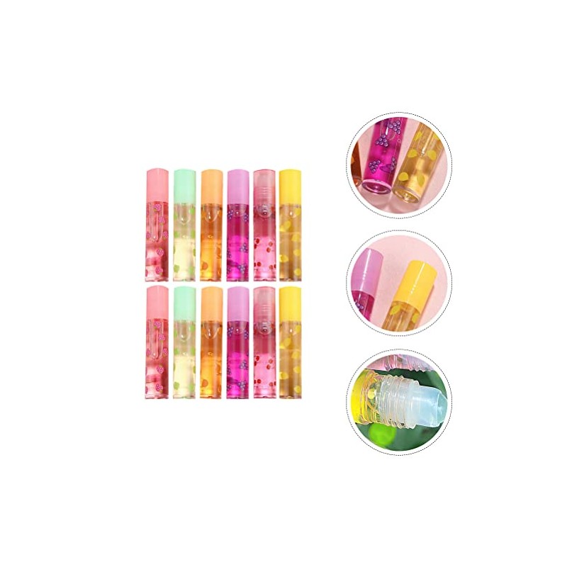 VALICLUD 12 Piezas Brillo Labial Transparente Sabor a Fruta Hidratante