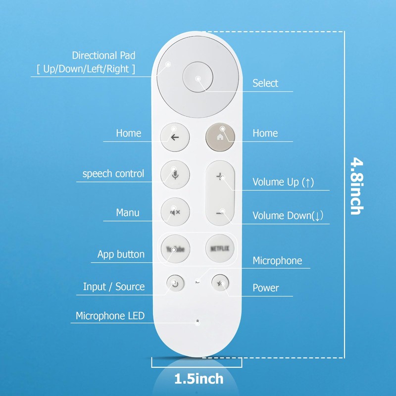 LUIRSAY Replacement Remote for Google TV Streamer (4K), Voice Search